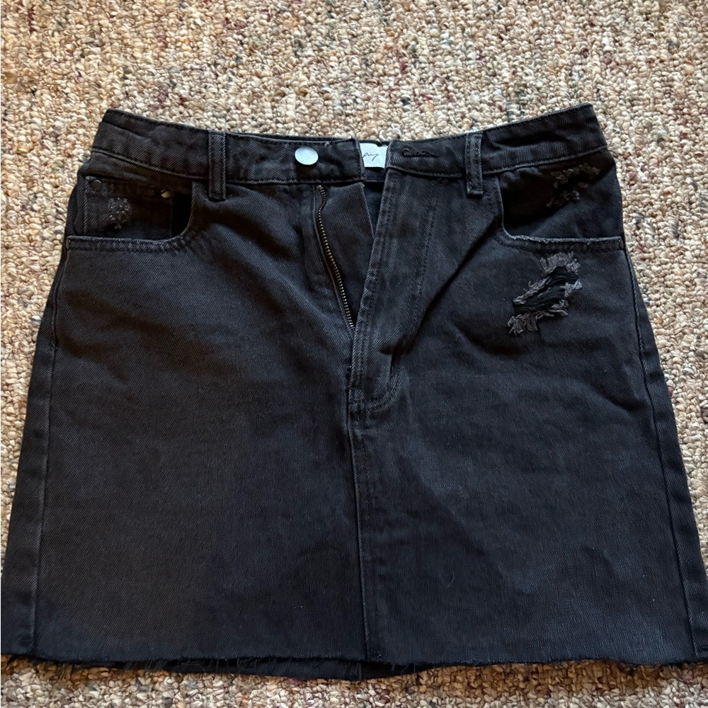 Petal and Pup Black Denim Skirt